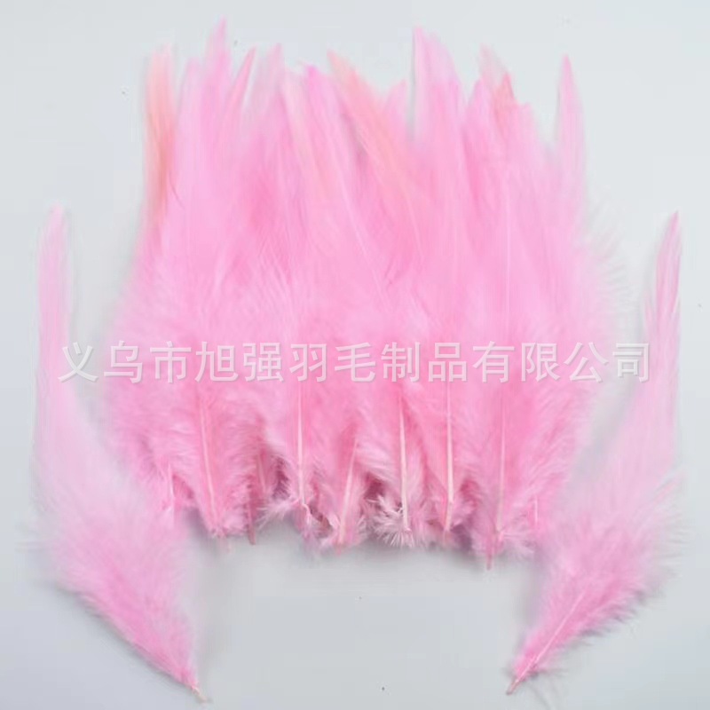 Picture of Feather wholesale sharp feather color chicken feather big white tip diy dream catcher handmade crafts earrings clothing accessories