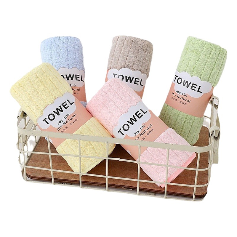 Wholesale coral fleece towel bath towel suit thick soft absorbent household face towel adult face towel one-piece delivery