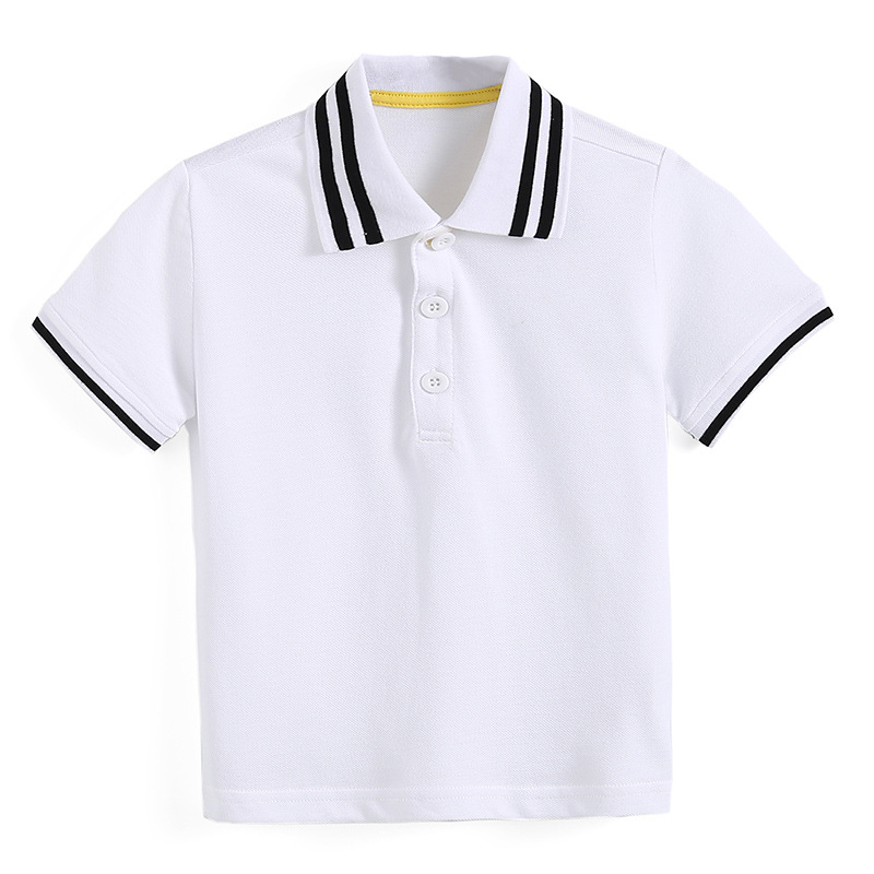 Picture of Mi Chun Boys Short-Sleeved Polo Shirt T-Shirt 2025 Summer New Kidsren's Clothing K-Style Cartoon Lapel Baby Undershirt t