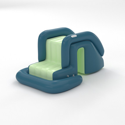 Picture of Automatic inflatable children's inflatable swimming pool slide large naughty Castle thickened awning accessories factory