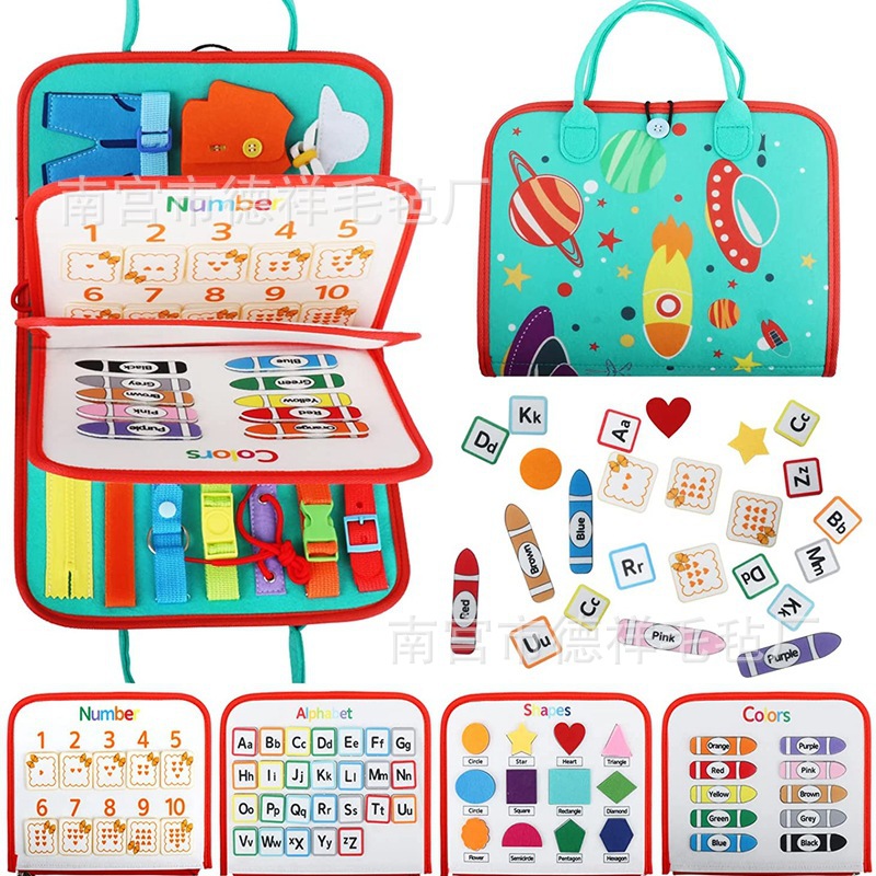 Amazon New felt learning board can provide CE CPC certification cross-border exclusive for dressing early education board busy board