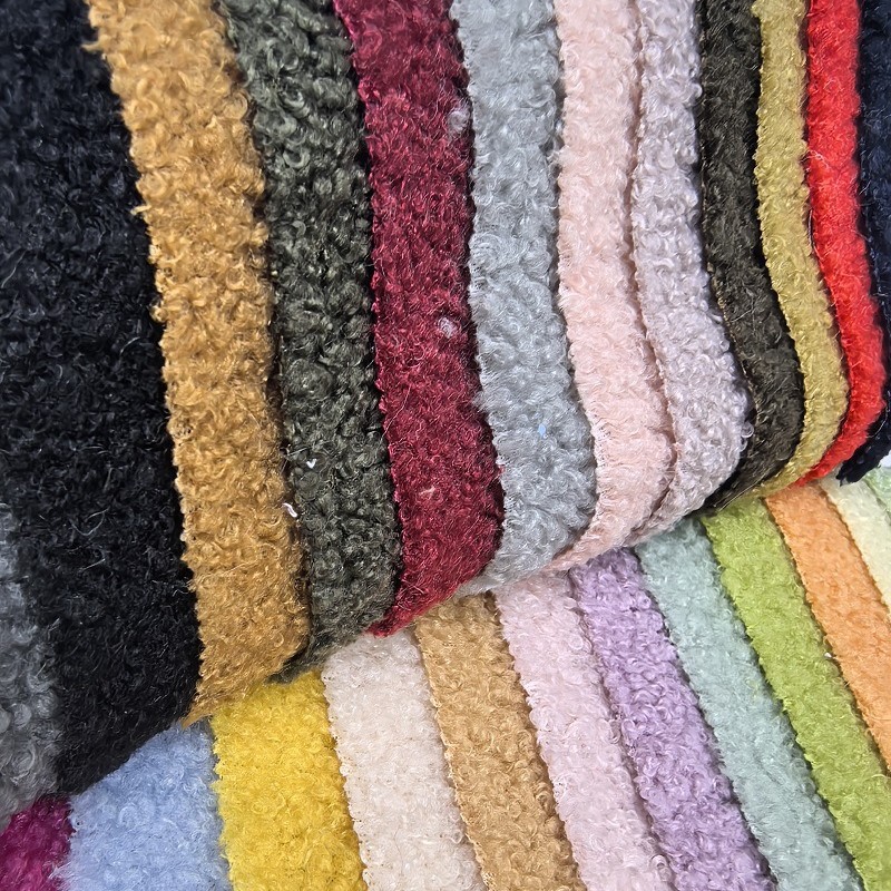 Picture of Little Teddy Plush Particles Curly Velvet Loop Velvet Crafts Fashion Shoe Materials Hat Plush Pet Toy Fabric