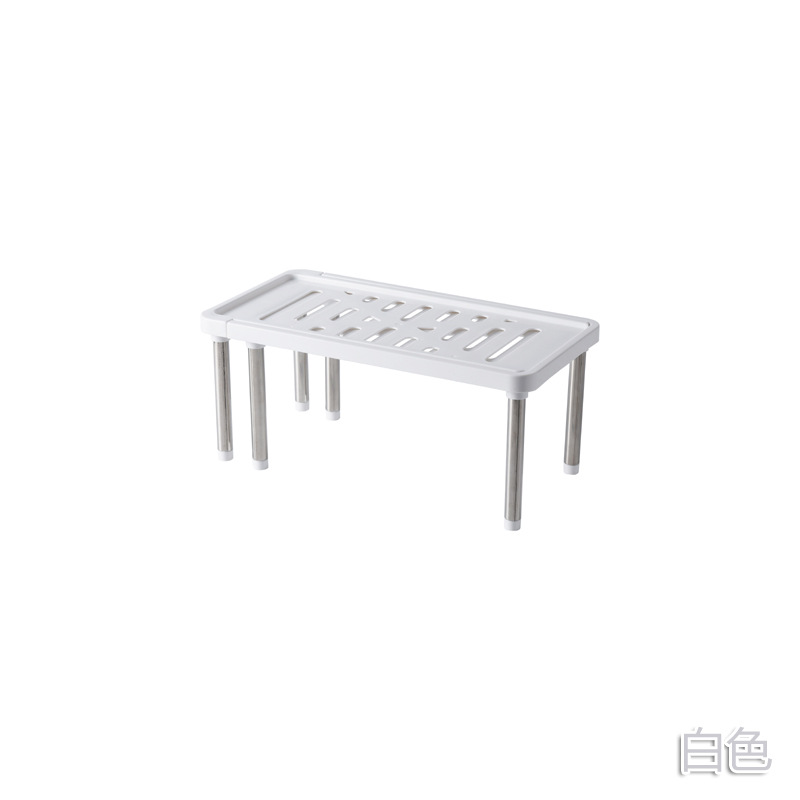 Picture of Telescopic Storage Rack Kitchen Drain Rack Seasoning Bottle Storage Rack Cabinet Organizer Rack Double-Layer Countertop Storage Rack