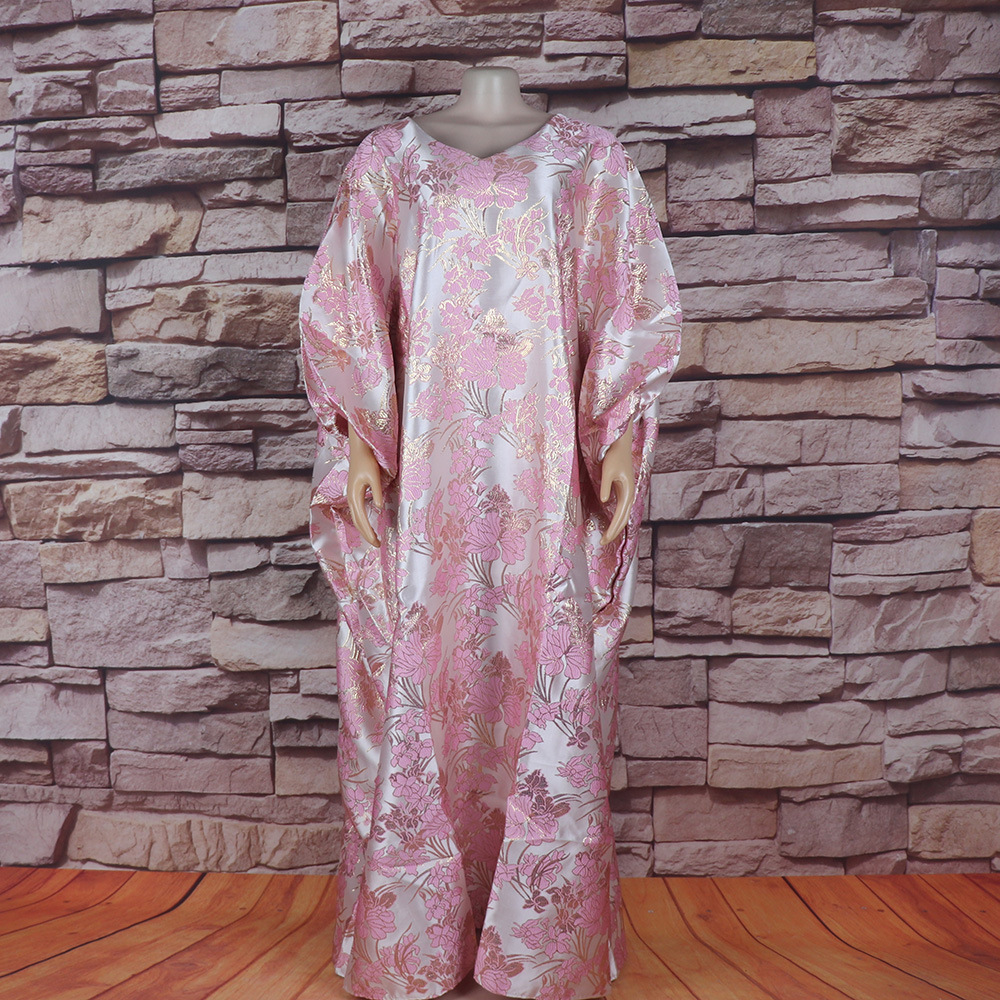 Picture of Cross-border African ethnic style loose dress African mother BUBU batwing sleeve dress with headscarf
