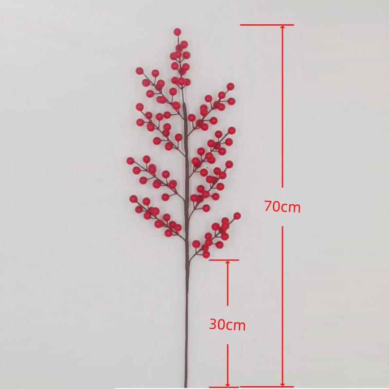 Picture of Source Factory Fortune Fruit Holly Fruit Christmas Red Fruit Home Living Room Decoration Wedding Celebration Ornaments Holly Fruit