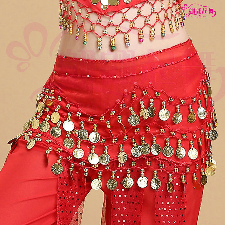 Indian Dance Table Performance Clothes Waist Chain New Belly Dance Waist Chain Practice Clothes 128 Phnom Penh Hanging Coin Waist Chain