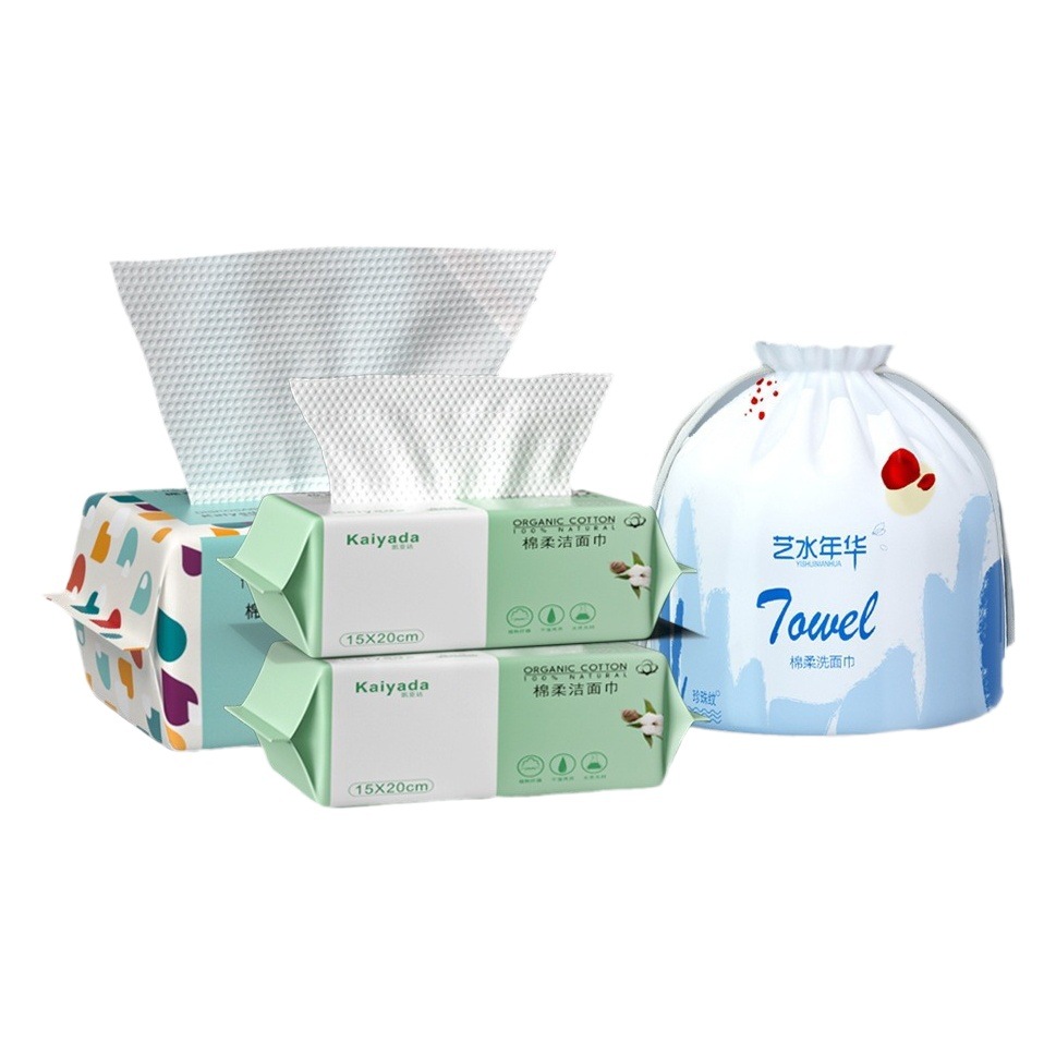 Disposable Towel Thickeneded and Enlarged Facial Cleansing Towel Hanging Type Pure Cotton Soft Towel Family Affordable Pack