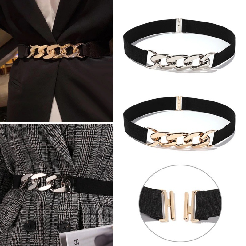 Picture of Amazon European and American slim-fit elastic belt decorative skirt suit simple fashion chain women's belt