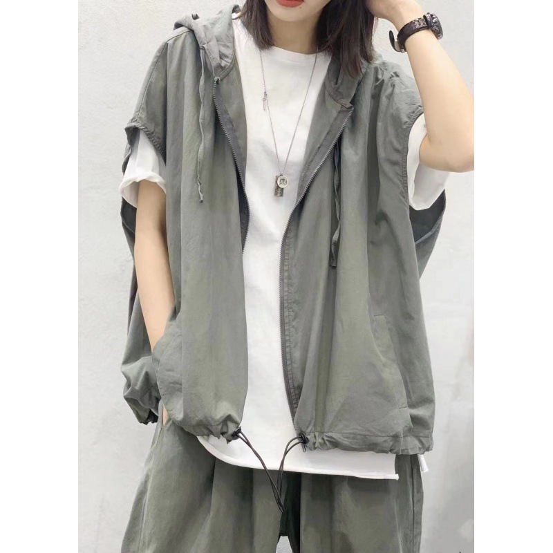 Wholesale New Loose plus size Casual Women's Vest Hooded Jacket