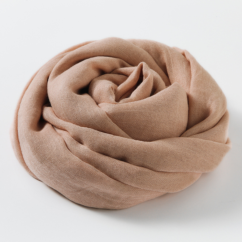 Picture of Solid Color Cotton and Linen Scarf Women's Artistic Sunscreen Scarf Scarf Beach Long Scarf Wholesale Japanese Scarf Advanced Sense