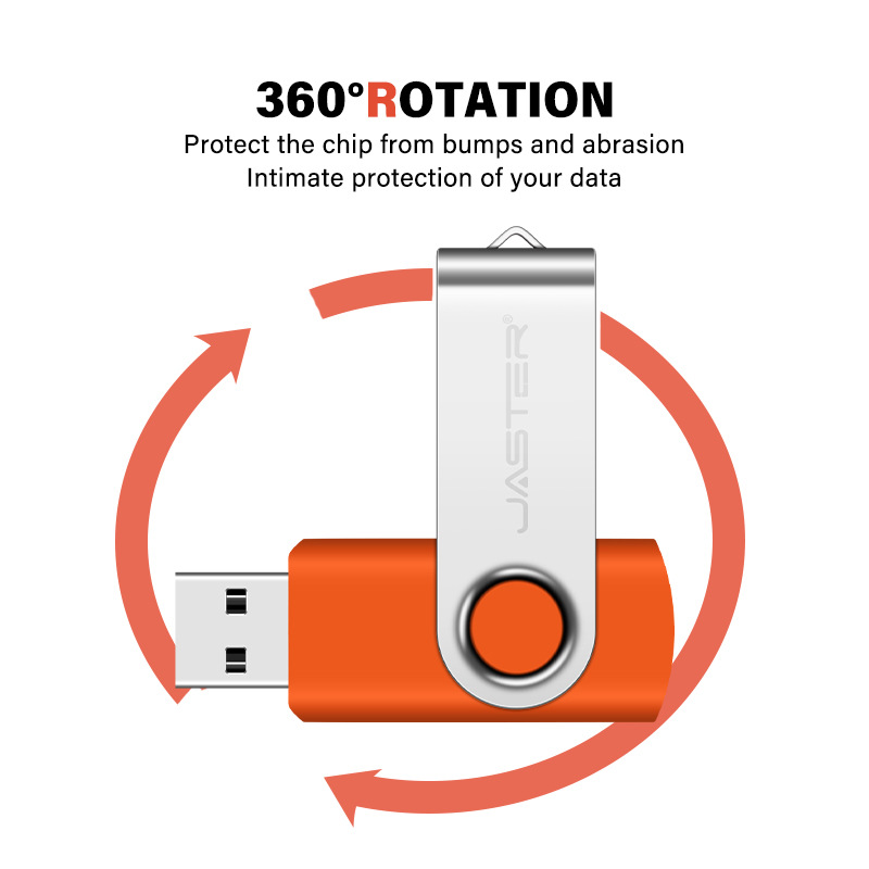 Picture of Large capacity U disk wholesale lettering USB 8g16g rotating metal U disk LOGO engraving gift U disk 32g