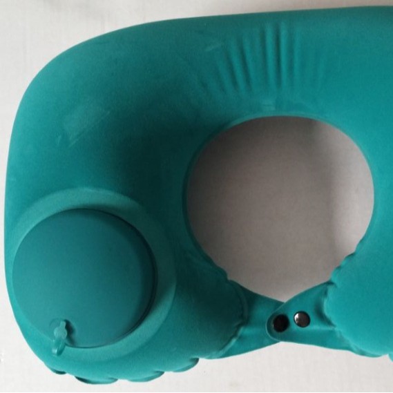 Picture of Pressing Inflatable U-shaped Pillow Neck Pillow Travel Artifact Neck Folding Portable Flocking Air-blowing Travel Pillow U-shaped