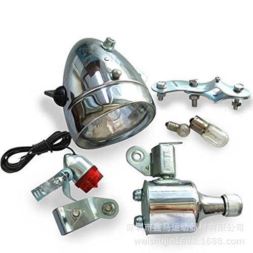 Retro Bicycle Motorcycle Light Friction Light Mountain Bike Generator 12V6W Bicycle Cycling Light Headlight Power Drum