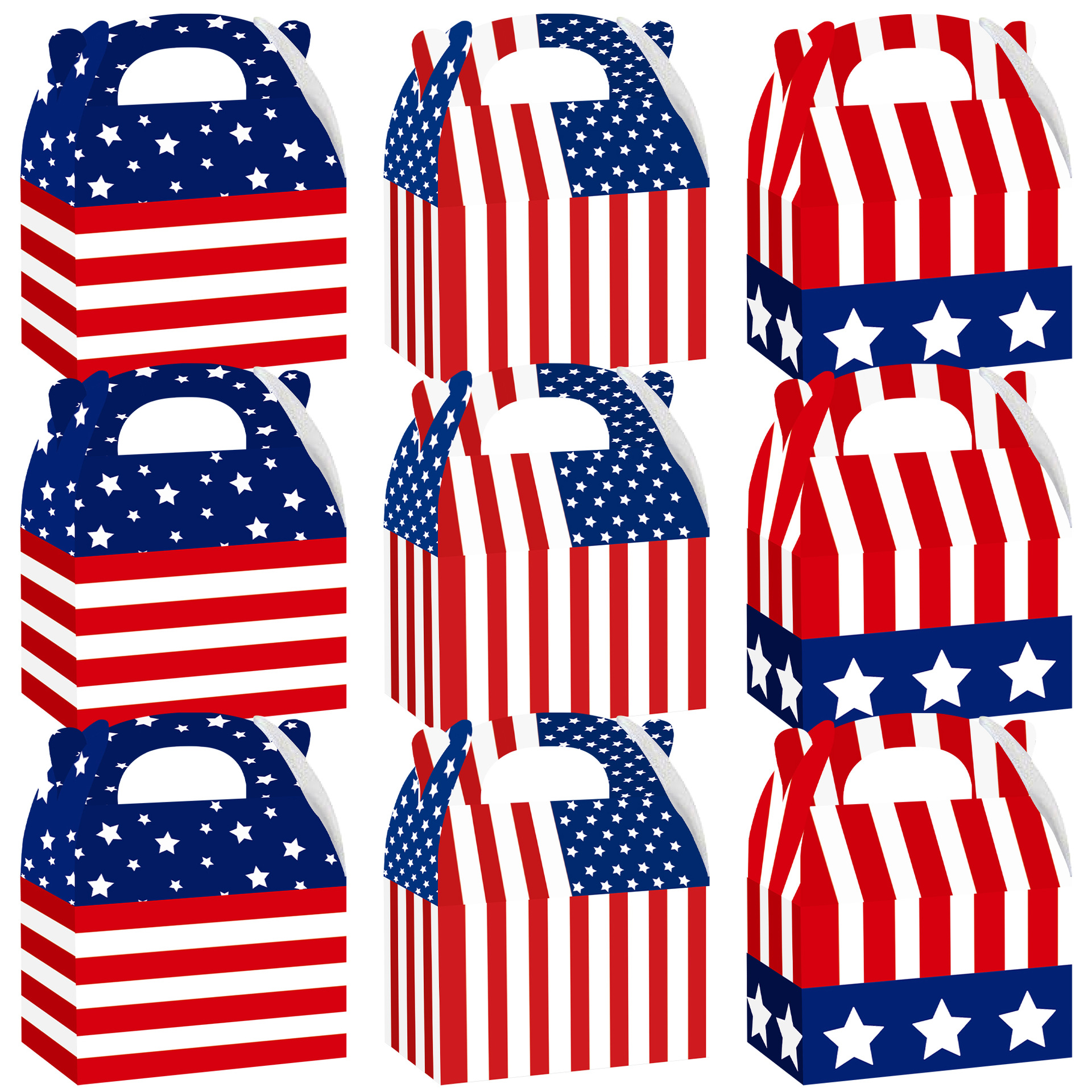 Military Day Gift Candy Carton Birthday Gift Box Party Cookie Small Gift Gift Carton White Cardboard Packaging Box