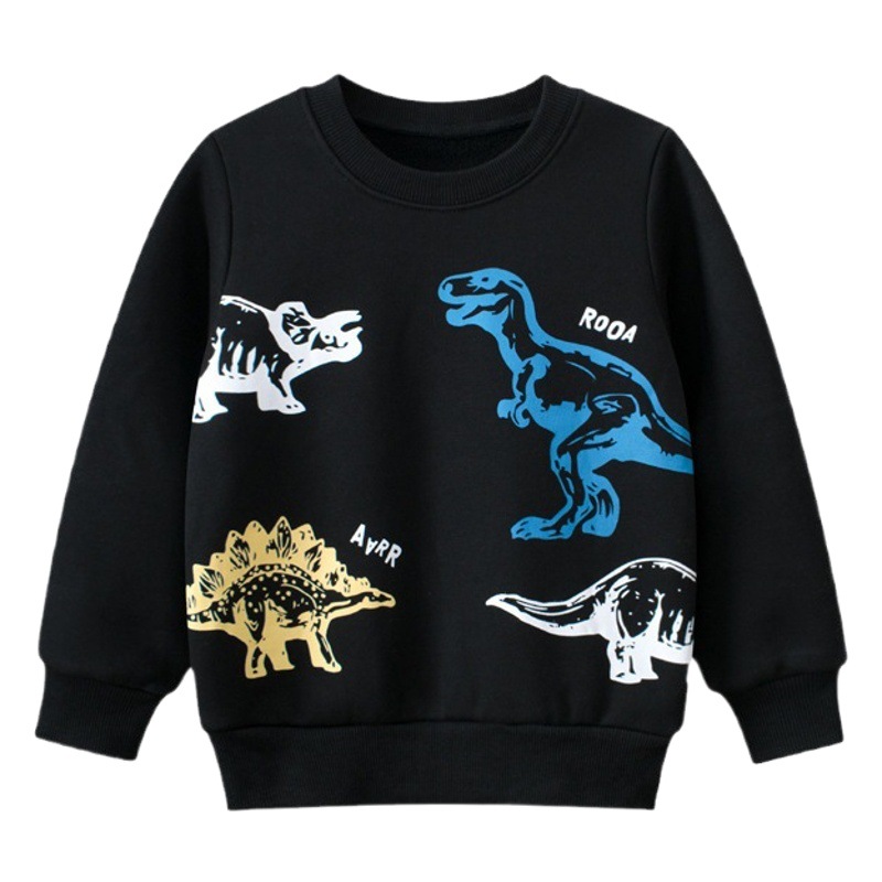 27Kids Kidsren's Clothing Autumn and Winter 2024 New Korean Style Kidsren's Sweatshirt Fleece-Lined Fast Baby Clothes Cross-Border Wholesale