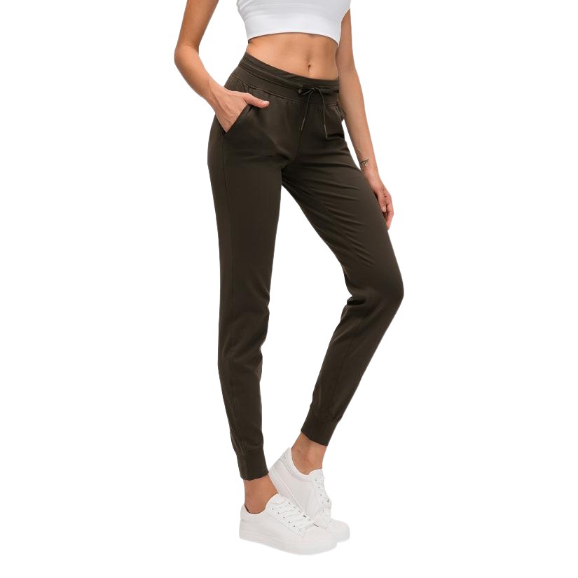 Amazon European and American New Style Brushed Loose Leggings Women's Running Fitness Pants Slim Slimming Look Sports Pants D19069