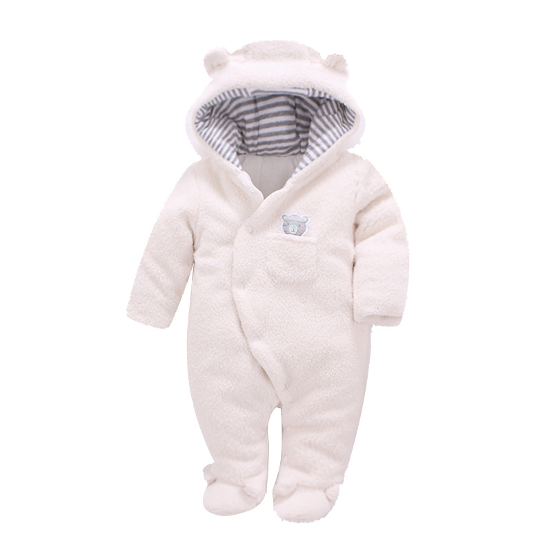 Picture of Baby's jumpsuit Foot-wrapped cotton-padded baby's clothes jumpsuit thickened winter outerwear for infants and toddlers climbing suit for men