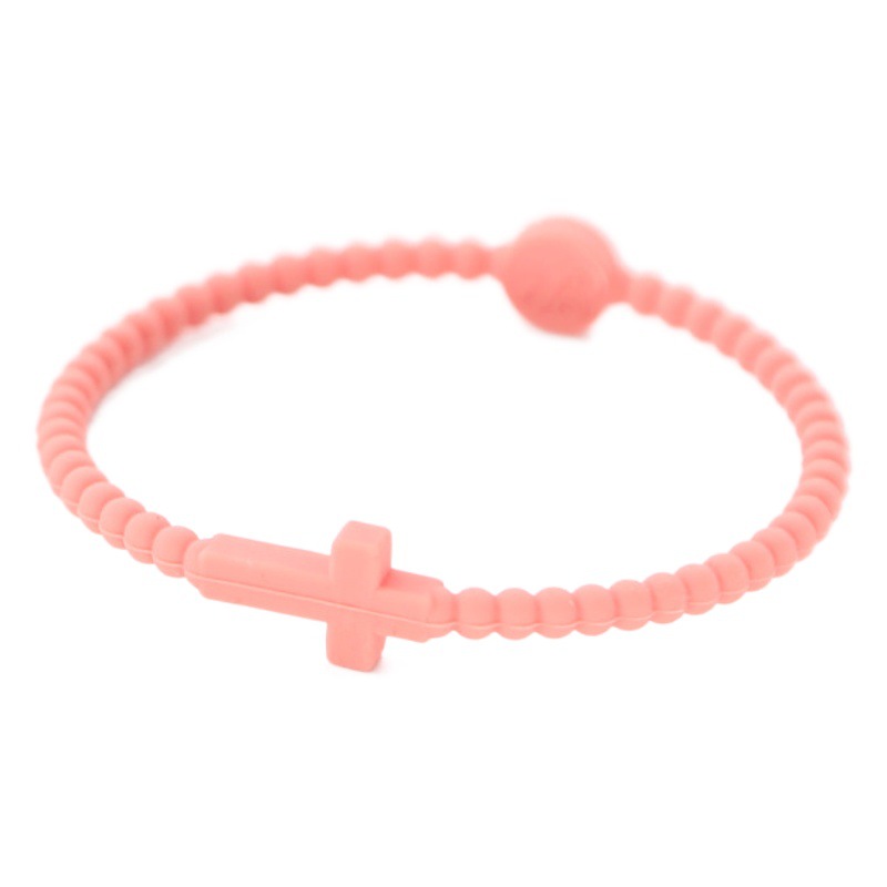 Amazon hot selling bracelet simple European and American macaron cross bracelet children's hand adult silicone bracelet