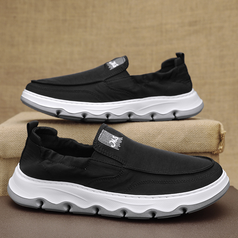 Cloth Shoes Men's Shoes Summer New Ice Silk Cloth Casual Shoes Men's Outdoor Foot Slip-in Loafer Shoes