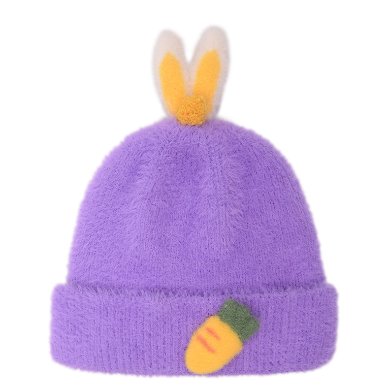 Picture of Baby hat autumn and winter Korean style children's warm wool hat cute super cute boys and girls knitted pullover hat fashion