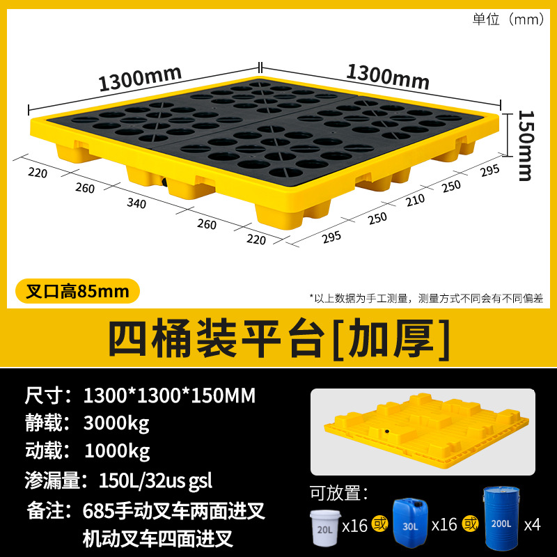 Picture of Laboratory Desktop Tray Hazardous Waste Anti-Leakage Tray Chemical Anti-Leakage Plastic Tray Oil Barrel Pad