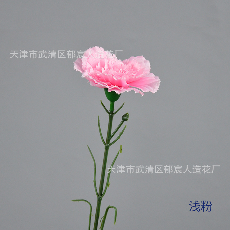 Picture of Carnation Single Branch Simulation Flower Mother's Day Flower Basket Flower Arrangement Shopping Mall Holiday Atmosphere Modeling Layout