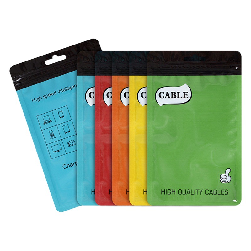 10.5*15 data line packaging bag usb thick sealing bag charging head sealing bag U disk plastic self-sealing bag