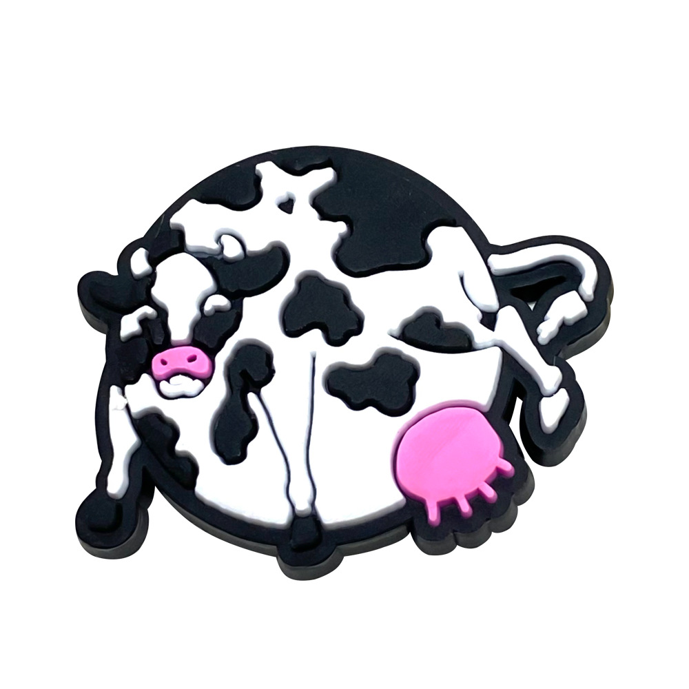Picture of cartoon cow series hole shoes shoes flower accessories hole shoes diy accessories pvc plastic drop shoe buckle