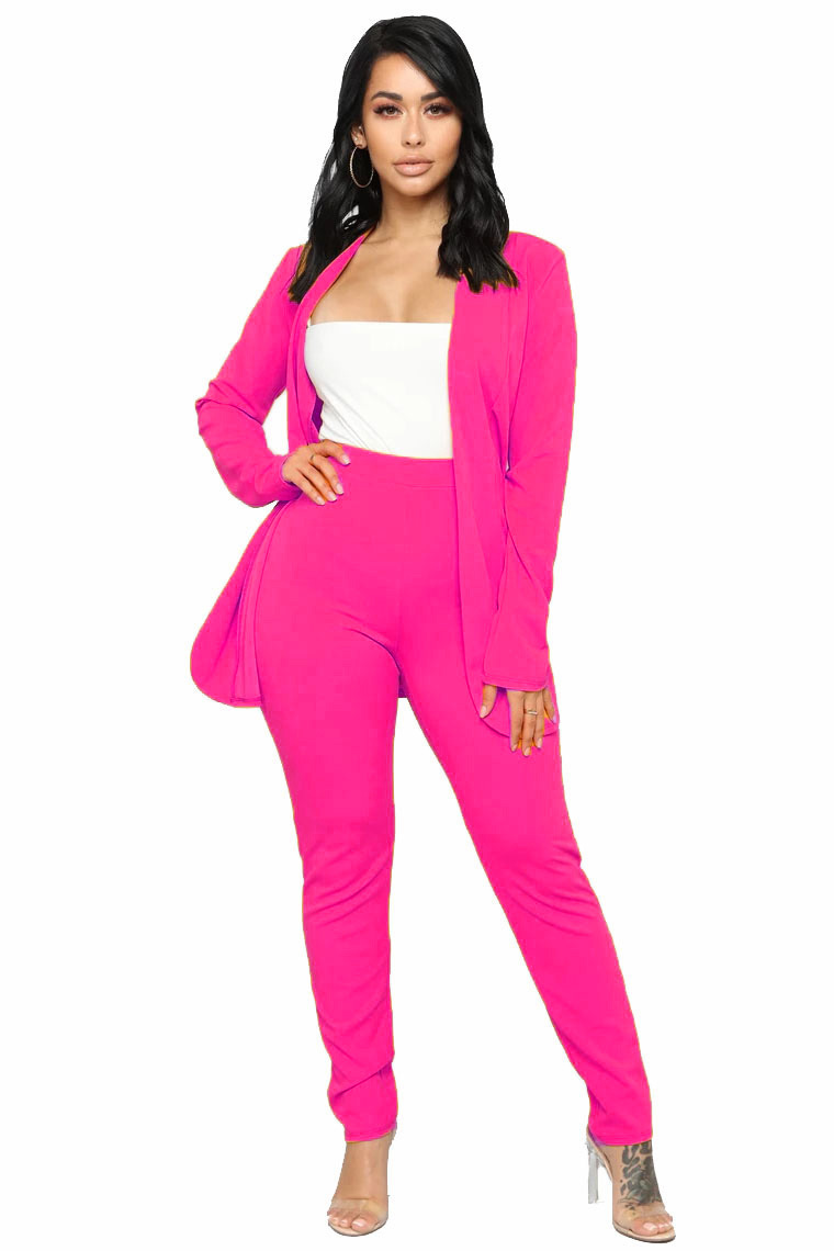 Picture of X30 European and American Women's wish OL Fashion Elegant Two-piece Professional Casual Long-sleeved Trousers Small Suit
