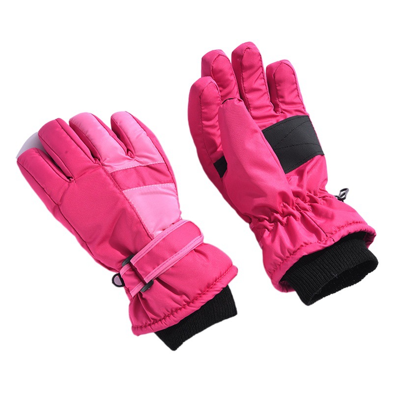 Cross-border outdoor ski gloves winter wear-resistant velvet padded warm gloves cold-proof waterproof riding gloves