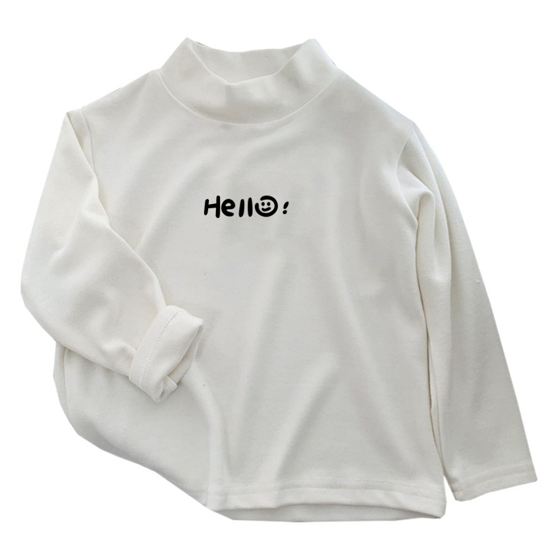Develvet children's all-match turtleneck warm bottoming shirt autumn and winter children's clothing fun cute children's long-sleeved T-shirt top