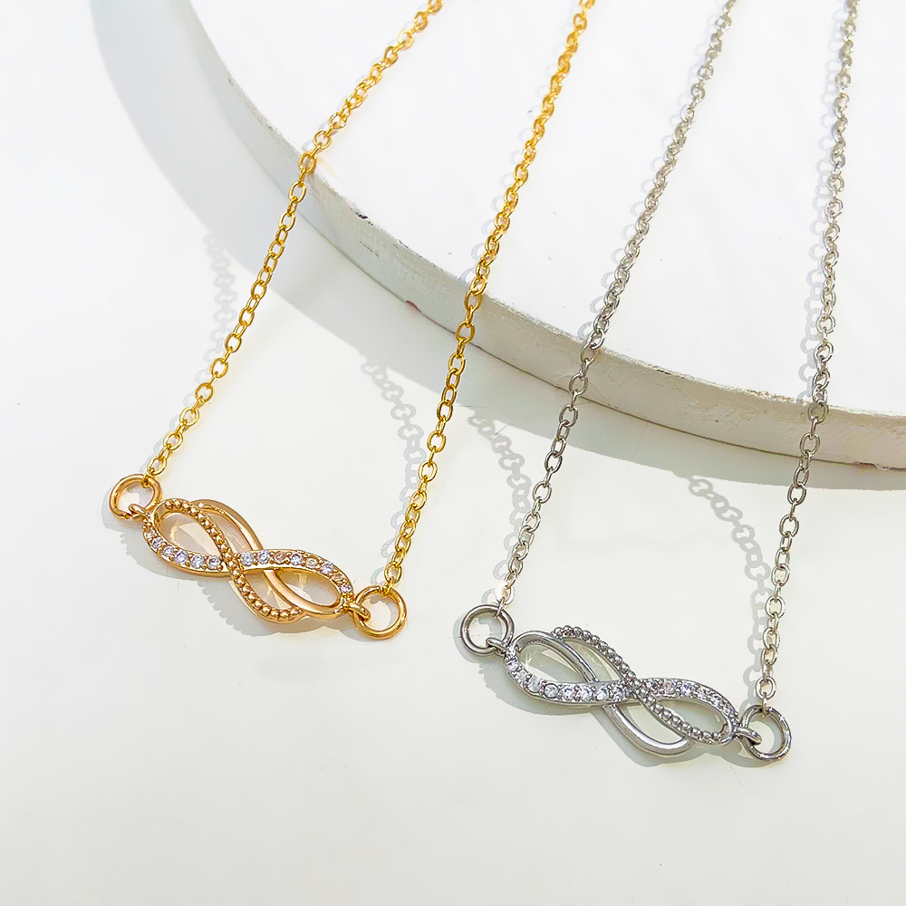 Picture of European and American Cross-border Retro Infinite 8-character Symbol Ring Buckle Korean Exquisite Anklet Distinctive Diamond-encrusted Beach Anklet for Women