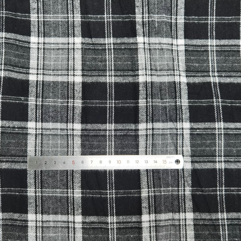 Picture of Spot twill sanding cotton plaid children's shirt plaid fabric 21 yarn-dyed flannel decorative fabric