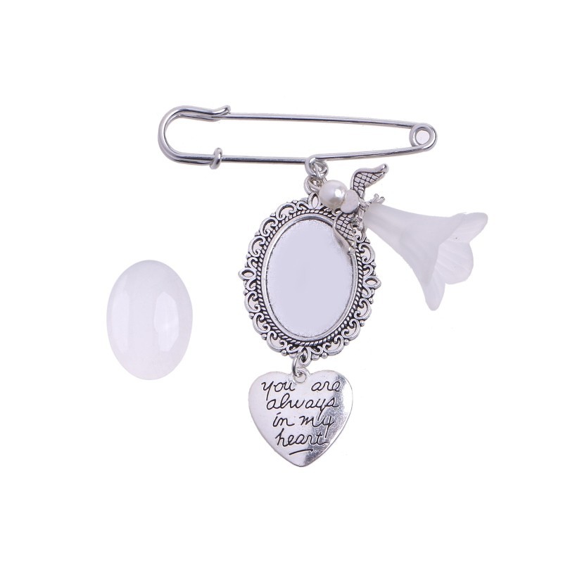 Picture of Manufacturer in Stock Time Gem holder pendant foreign trade wedding brooch DIY gem Holder Photo Pearl Pendant