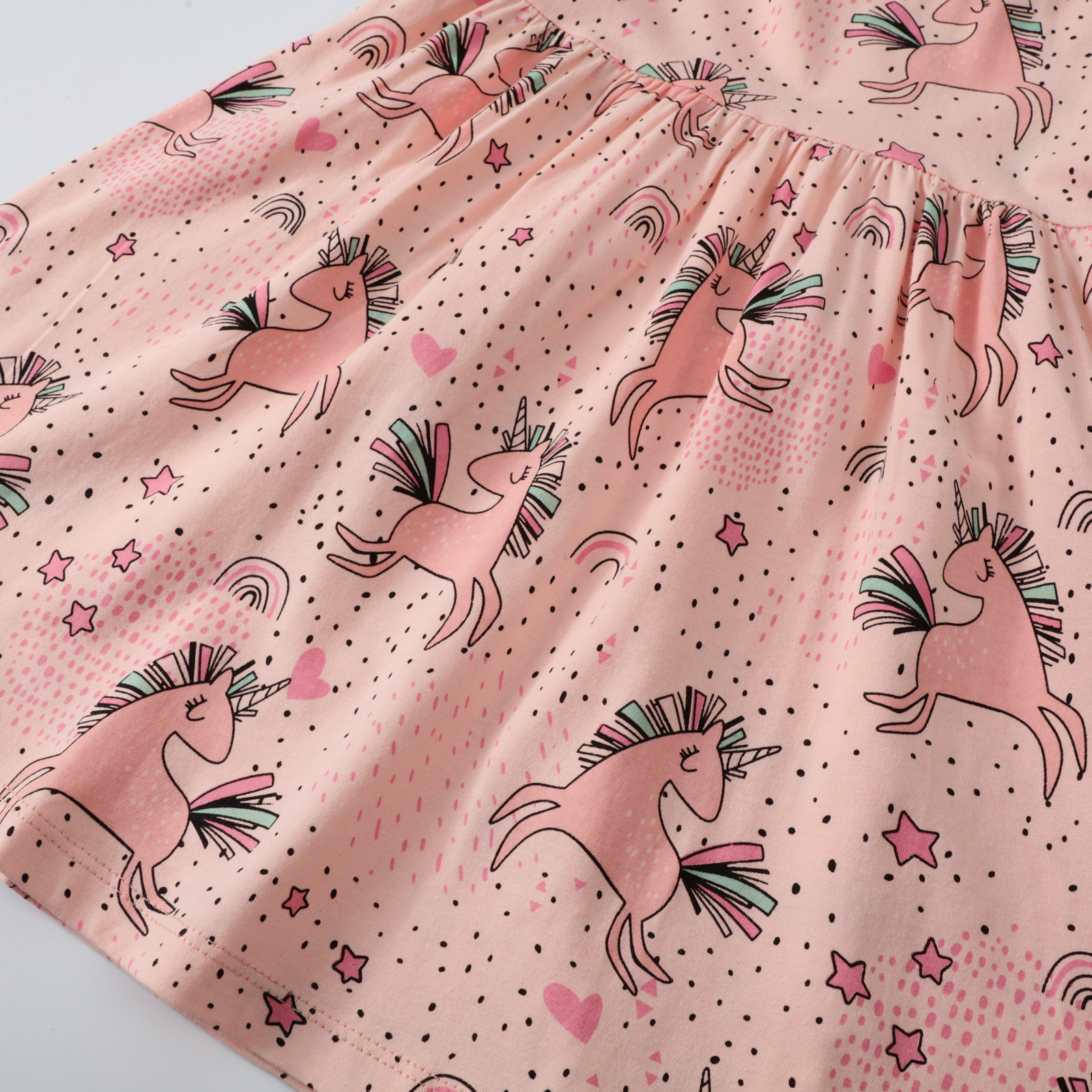 Picture of New European and American 2025 Summer New Short-Sleeved Kidsren's Clothing New Boutique Kidsren's Skirt European and American Girls' Dress