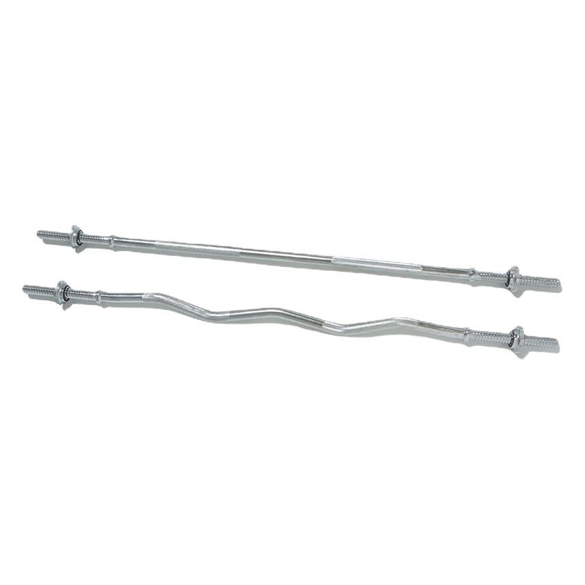 Manufacturers wholesale barbell bar commercial removable threaded weightlifting gym dedicated straight bar curved bar push-pull hard sleeper