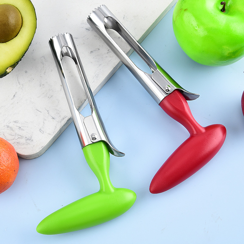 Picture of Factory in stock stainless steel fruit corer plastic handle apple corer pulp core extractor core separator