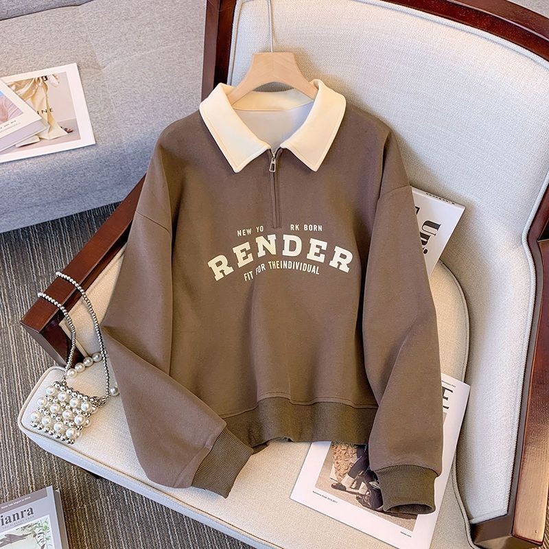 Picture of POLO collar sweater women's 2025 spring and autumn new color matching long sleeve thin sweater female student jacket coat women's foreign trade