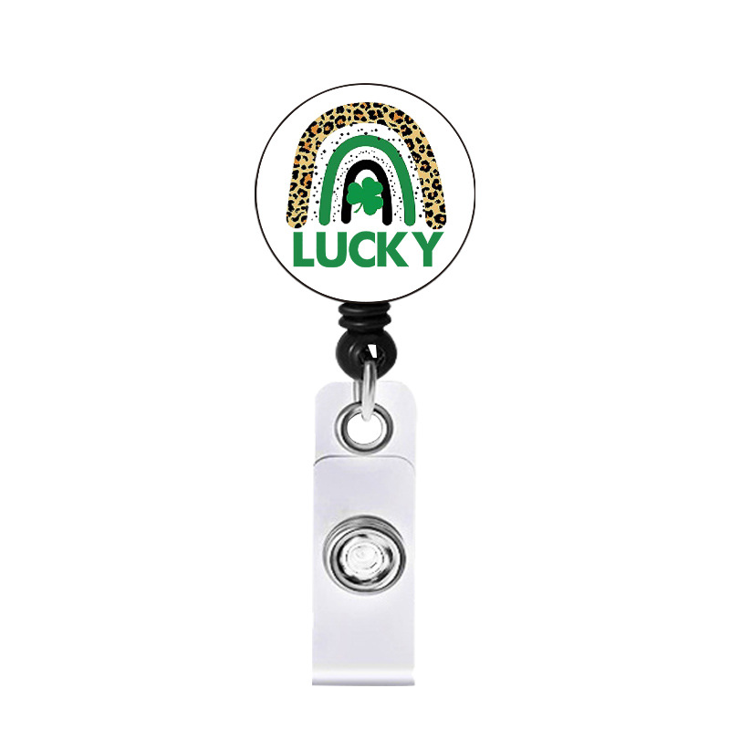 Picture of Rainbow Mental Health Retractable Alligator Clip Easy Pull Buckle Nurse Decoration Badge Reel ID Card Holder