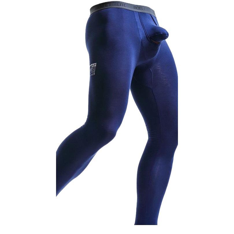 Autumn and Winter Bullet Separated Men's Warm Pants Autumn Trousers Scrotum Elephant Trousers Leggings Youth Thin Tight Pants Single Piece