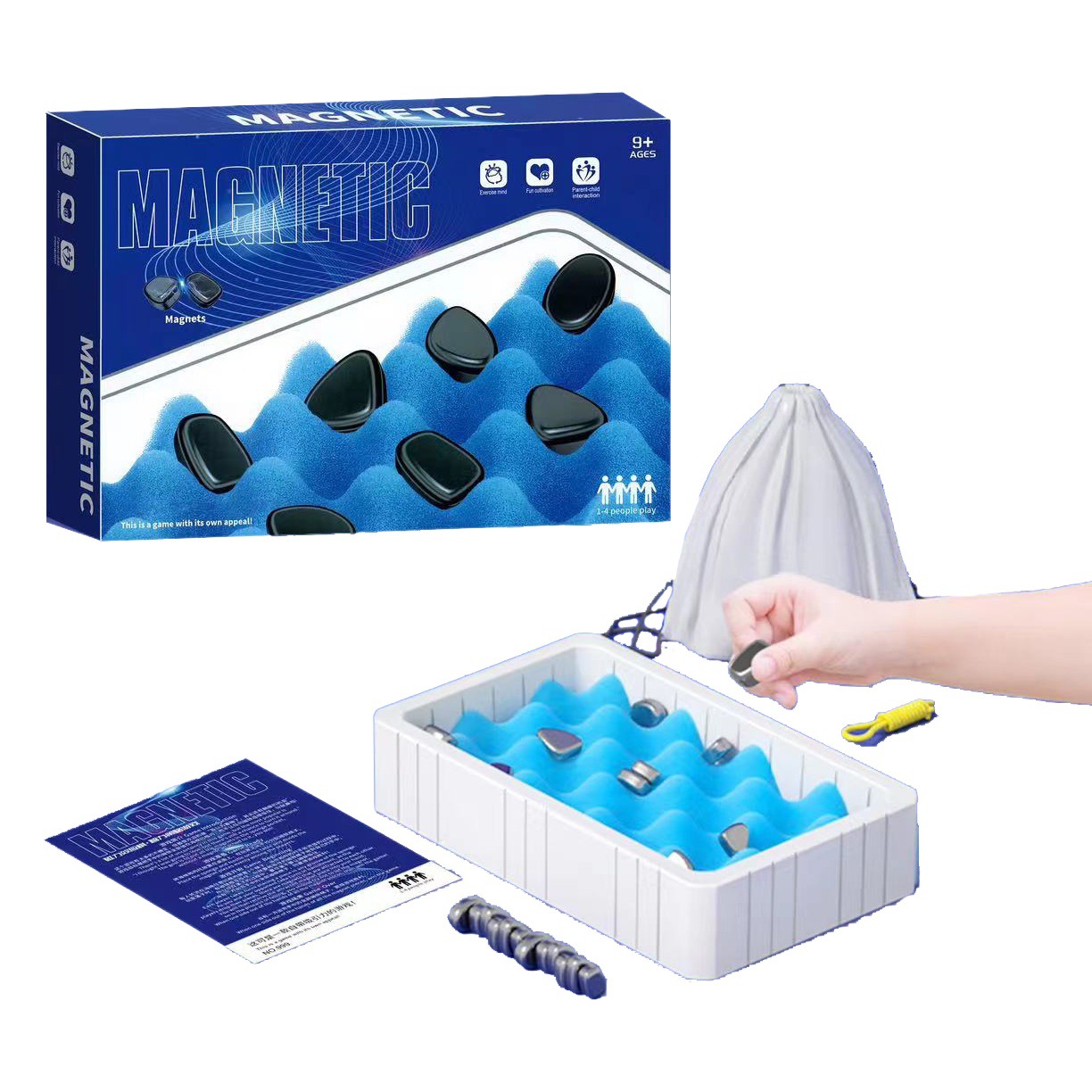 Cross-border magnetic effect on war chess stepping on thunder magnet induction puzzle decompression desktop games chess board games children's toys