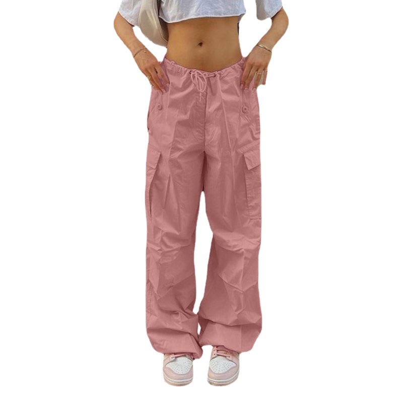 Aliexpress 2023 European and American Street Loose Cargo Pants, Fashionable, Casual and Versatile, Low-Waisted Pants, Large Size, Slimming Look and Cool
