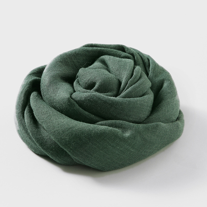 Picture of Solid Color Cotton and Linen Scarf Women's Artistic Sunscreen Scarf Scarf Beach Long Scarf Wholesale Japanese Scarf Advanced Sense