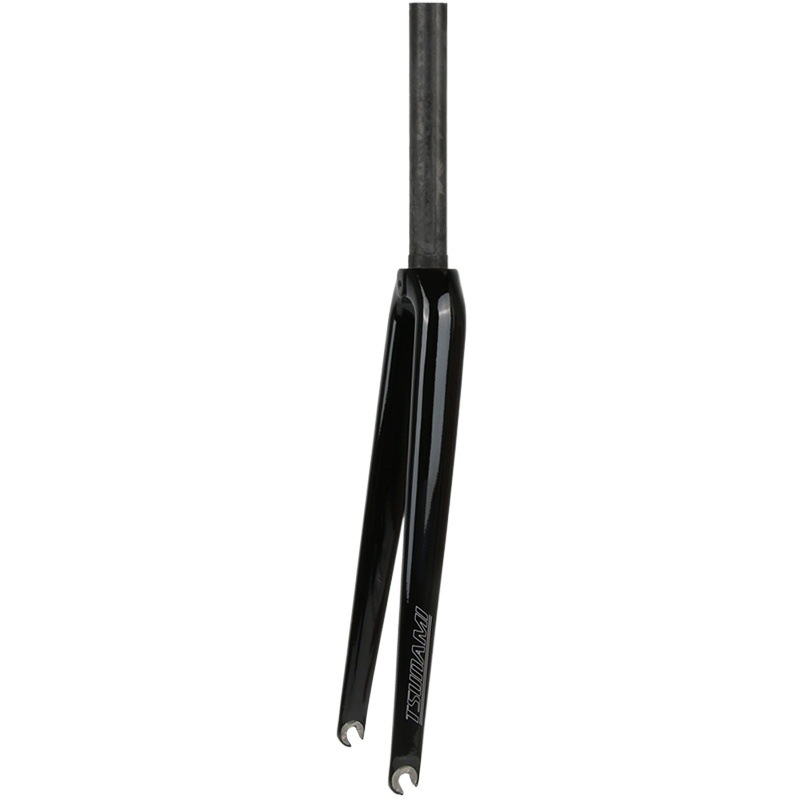 TSUNAMI TSUNAMI Road Bike Aluminum Alloy Half Carbon Fiber Front Fork 700C Ring Brake Straight Tube Quick Release Hard Fork