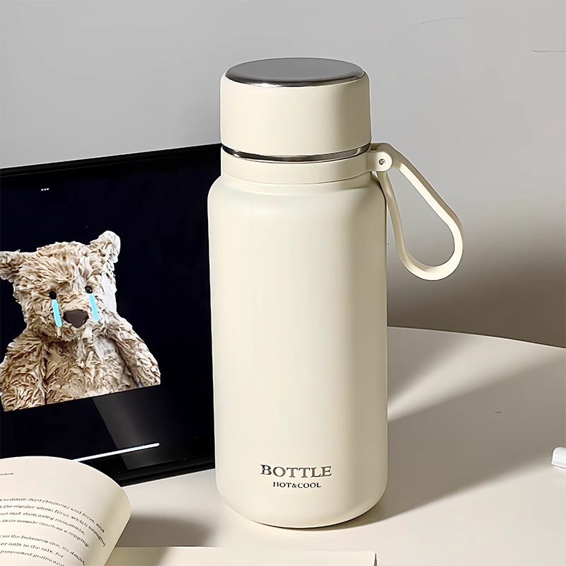 Large-capacity portable thermal insulation cup girls high-value 316 stainless steel ladies accompanying tea cup with tea compartment