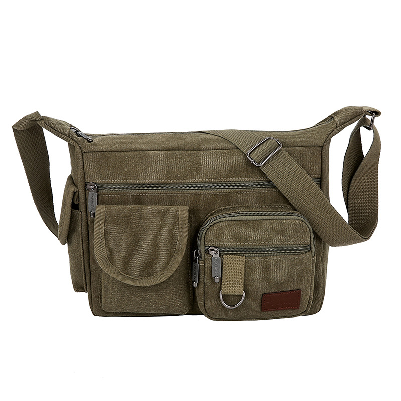 Picture of Canvas Bag Men's shoulder bag casual trendy men's bag Express Men's bag outdoor backpack large capacity crossbody shoulder bag