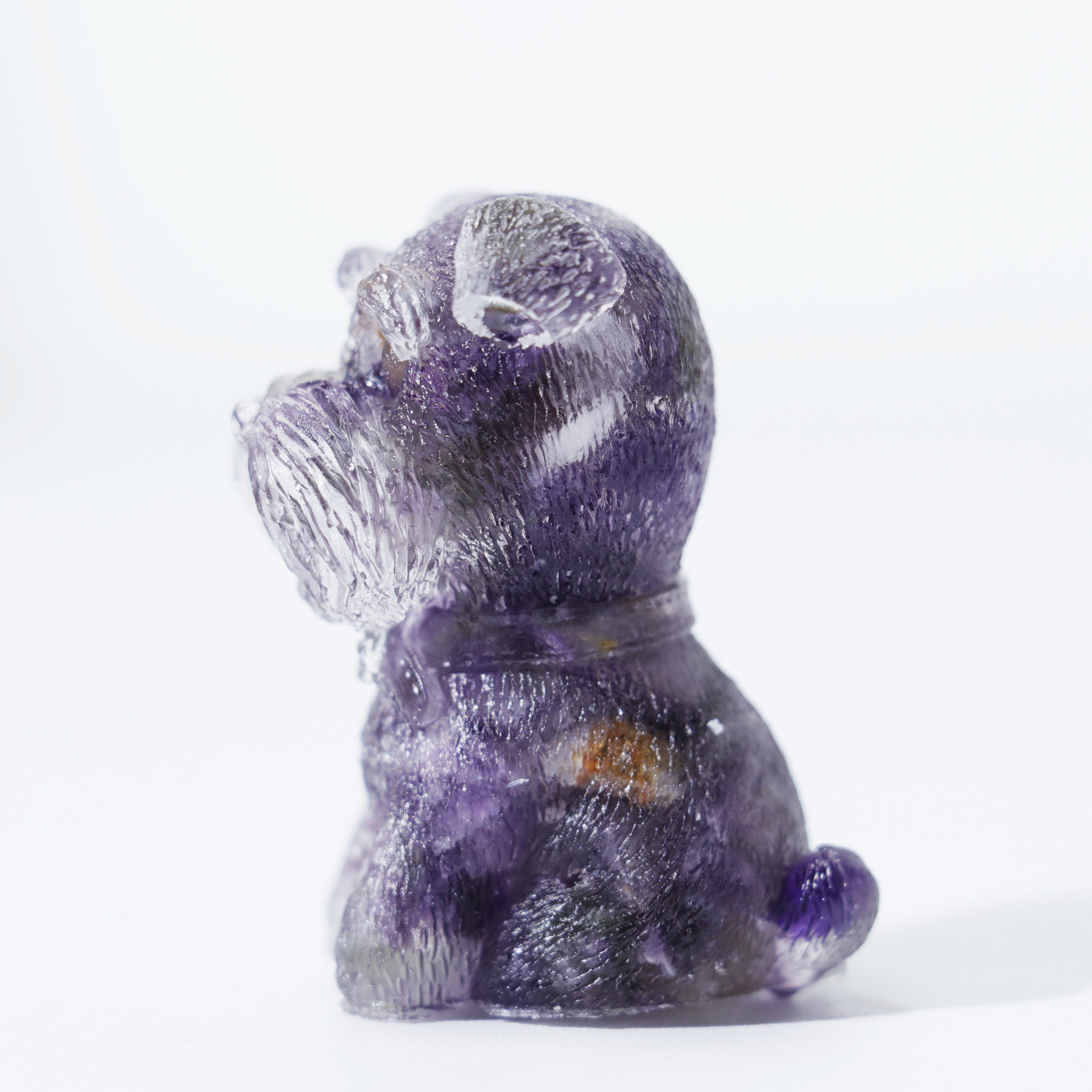 Picture of Natural Crystal Gravel Gum Drops Amethyst Schnare Dog Bean Crystal Ornaments Gift Crafts