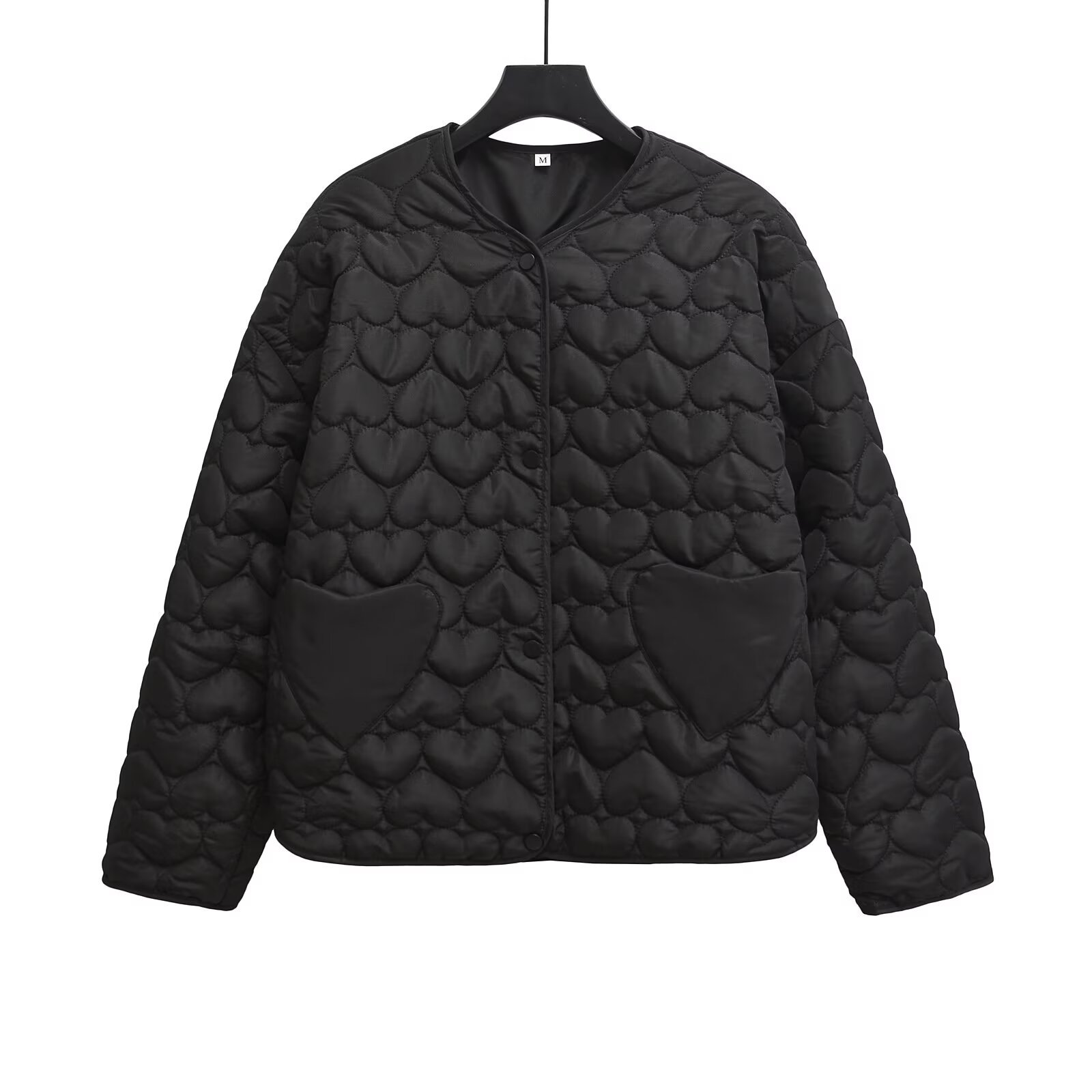 Picture of 2024 Autumn and Winter New European and American Cross-border Women's Clothing Street Fashion Round Neck Quilted Cotton Love Quilted Cotton Coat