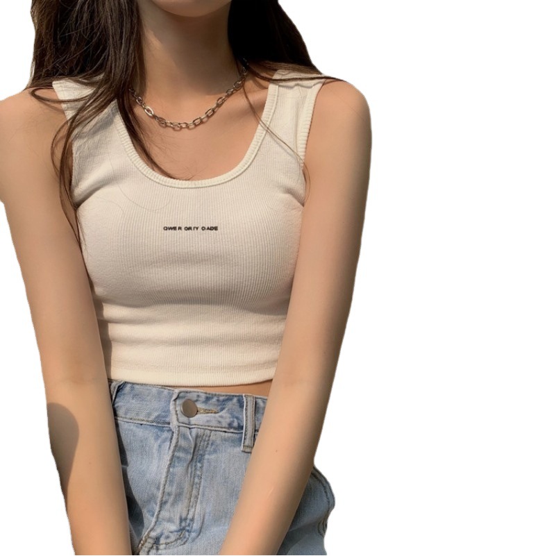 Small Sling Threaded Vest Women's Summer All-match Slimming Beautiful Back Outer Wear Design Sense Niche Outdoor Sports Top Trendy