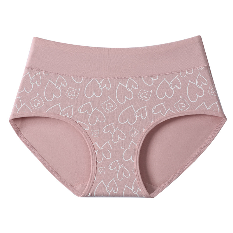 Picture of Japanese Style Women's Pure Cotton Printed Large Size 7A Seamless Antibacterial Tummy Control Cute Girl Triangle Student Panties